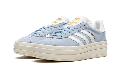 adidas Originals Gazelle Bold Shoes Clear Sky Cloud White Gold Metallic
